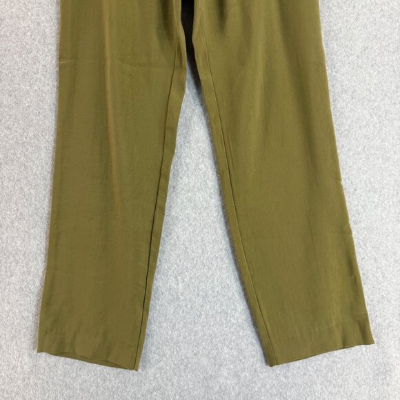 Natori Womens Size 2 Olive Green Side Zip Pull On Pants Slacks Office Casual - Picture 7 of 13
